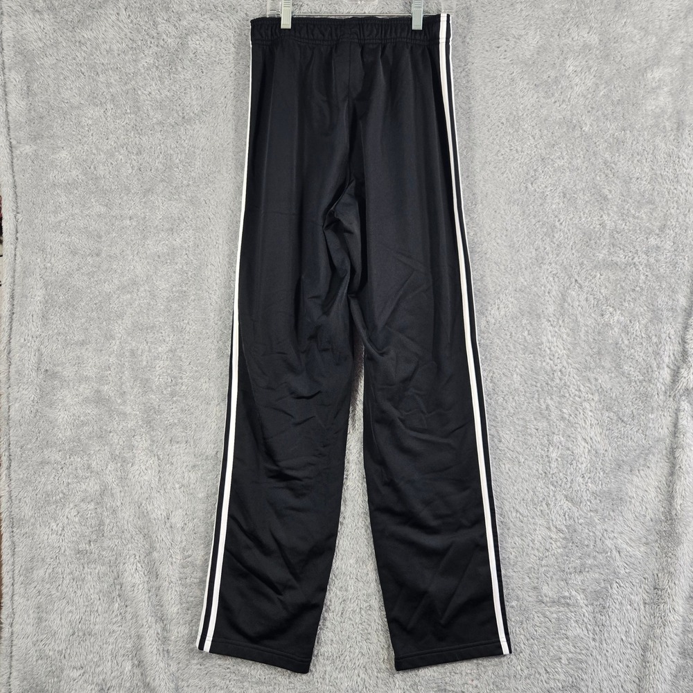 Adidas Mens Black White 3 Stripe Track Pants Athletic Joggers Size S - Picture 5 of 7